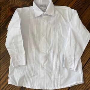 Elegant White Kids Button Down Shirt